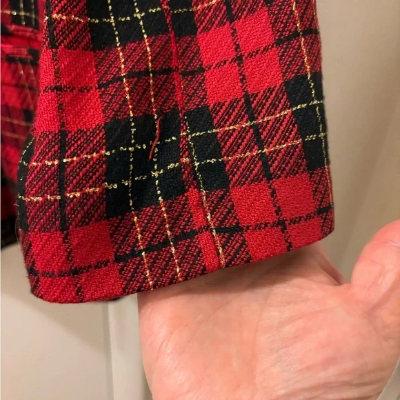 Plaid Red and Black Women's Jacket - Picture 2 of 6